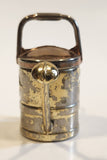 Vintage Heavy Brass Metal Flower Watering Can Doll House Miniature 2 3/8" Tall