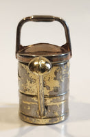 Vintage Heavy Brass Metal Flower Watering Can Doll House Miniature 2 3/8" Tall