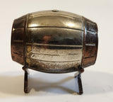 Vintage Miniature Dollhouse Sized 2" Long Metal Beer Keg Barrel