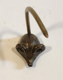 Vintage Brass Mouse Ring Holder Receipt Holder