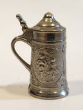 Vintage Miniature Dollhouse Sized 2" Tall Metal Beer Stein Mug