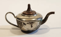 Vintage Teapot Kettle with Removable Lid Brass and Copper 1 1/2" Tall Miniature Dollhouse Size Furniture