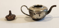 Vintage Teapot Kettle with Removable Lid Brass and Copper 1 1/2" Tall Miniature Dollhouse Size Furniture