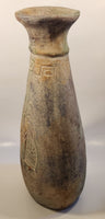 Native American Navajo Kokopelli Fertility Deities Flute Dancers 17" Tall Heavy Clay Pottery Jug Jar