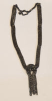 Fashionable Black Gun Metal 20" Necklace
