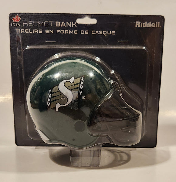 2009 Riddell CFL Football Helmet Bank Saskatchewan Roughriders New in Package