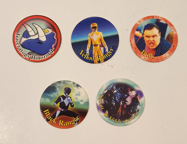 1994 Saban Power Rangers Pogs Caps Lot of 5