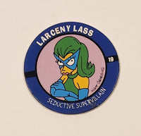 1990s Matt Groening's The Simpsons Larceny Lass #19 Pog Cap