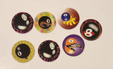Mixed 8 Ball Pogs Caps Lot of 7