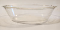 Glasbake #225-235 1 Quart Oval Clear Glass Decorative Casserole Baking Dish