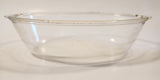 Glasbake #225-235 1 Quart Oval Clear Glass Decorative Casserole Baking Dish