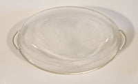 Glasbake #225-235 1 Quart Oval Clear Glass Decorative Casserole Baking Dish