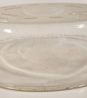 Glasbake #225-235 1 Quart Oval Clear Glass Decorative Casserole Baking Dish