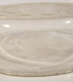 Glasbake #225-235 1 Quart Oval Clear Glass Decorative Casserole Baking Dish