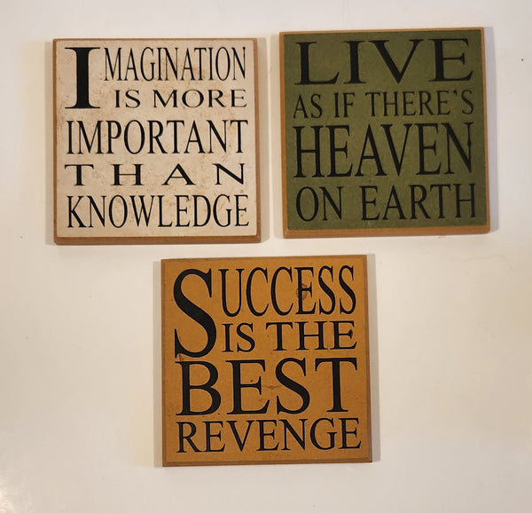 Motivational Quotes Wood Coasters