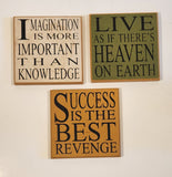 Motivational Quotes Wood Coasters