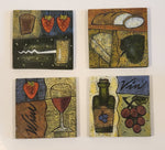 Wine Themed Resin Drink Coasters