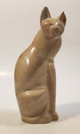 Genuine Besmo Hand Carved Cat Figurine Made in Kenya