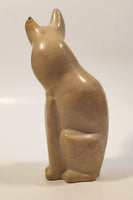 Genuine Besmo Hand Carved Cat Figurine Made in Kenya