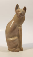 Genuine Besmo Hand Carved Cat Figurine Made in Kenya