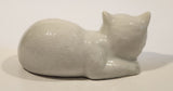 Cost Plus Inc Laying White Cat 5 1/4" Long Ceramic Figurine Made in Japan