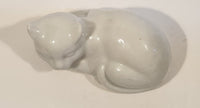 Cost Plus Inc Laying White Cat 5 1/4" Long Ceramic Figurine Made in Japan