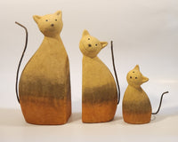 Cat Family of 3 Ceramic Figurines