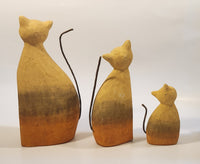 Cat Family of 3 Ceramic Figurines