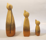 Cat Family of 3 Ceramic Figurines