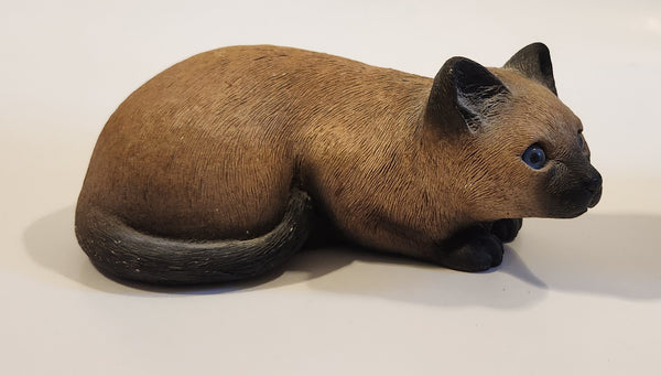 1981 Sandicast Brue Brown Cat 7 1/2" Long Sand Figurine