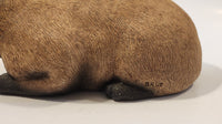 1981 Sandicast Brue Brown Cat 7 1/2" Long Sand Figurine