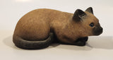 1981 Sandicast Brue Brown Cat 7 1/2" Long Sand Figurine