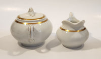 Crown Imperial Czecho-Slovakia Sugar Bowl and Creamer Jug