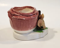 Vintage Baby Deer Fawn Bambi Like 4 3/4 Wide Porcelain Planter Made in Japan