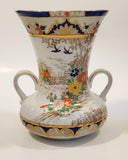 Antique Noritake Birds and Flowers Gold Trimmed 6 5/8" Tall Porcelain Vase