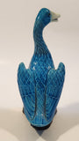 Chinese Peaking Duck Blue Bird 8" Tall Ceramic Figurine