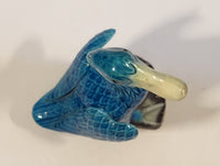 Chinese Peaking Duck Blue Bird 8" Tall Ceramic Figurine