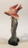 1950s Los Angeles Pottery 82 Pink Dove Bird on Branch 9" Tall Ceramic Figurine