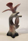 1950s Los Angeles Pottery 82 Pink Dove Bird on Branch 9" Tall Ceramic Figurine