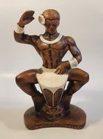 Treasure Craft Hawaiian Beach Drummer 10 1/2" Tall Ceramic Statue Figurine