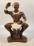 Treasure Craft Hawaiian Beach Drummer 10 1/2" Tall Ceramic Statue Figurine