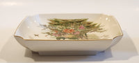 Vintage OMC Otagiri Peacock and Bamboo Gold Trim 8 1/8" Square Plate Dish Made in Japan