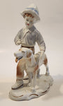 Vintage Crown Regent Boy with Dog 8" Tall Porcelain Figurine