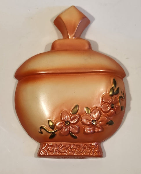 Vintage Favor Industries Pink Orange Peach Bottle 3 1/4" x 9 3/4" Chalkware Wall Hanging