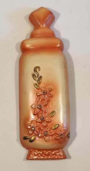 Vintage Favor Industries Pink Orange Peach Bottle 5 1/4" x 7 1/4" Chalkware Wall Hanging