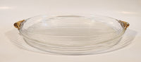 Mikasa Walther West Germany 11 3/4" Gold Trimmed Ribbed Serving Platter