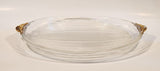 Mikasa Walther West Germany 11 3/4" Gold Trimmed Ribbed Serving Platter