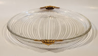 Mikasa Walther West Germany 11 3/4" Gold Trimmed Ribbed Serving Platter