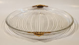 Mikasa Walther West Germany 11 3/4" Gold Trimmed Ribbed Serving Platter