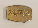 Waukesha Engine Power Small Gold Tone Metal Belt Buckle